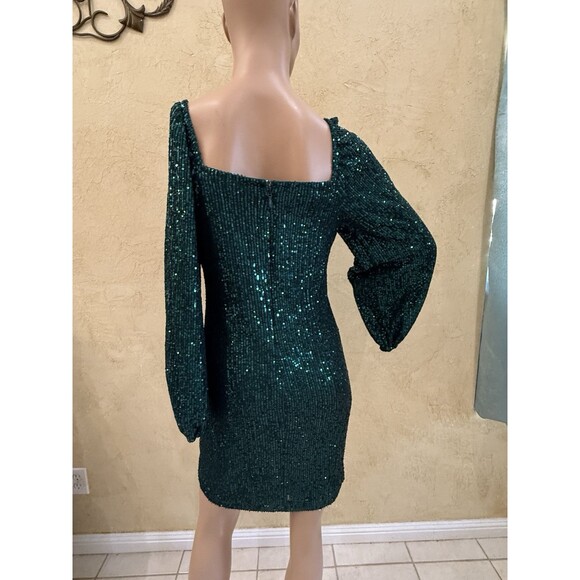 Party Dress green sequins size L Guess - Picture 4 of 16